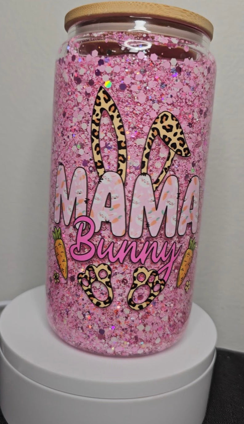Mama Bunny SnowGlobe Can